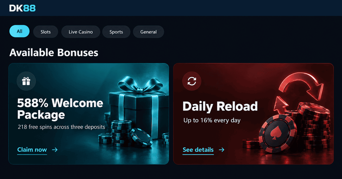 DK88 welcome pack offers